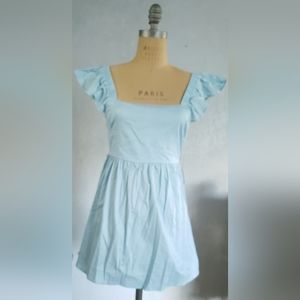 COPY - NWT Love Maternity Ruffles sleeveless baby blue Mini dresses Size S